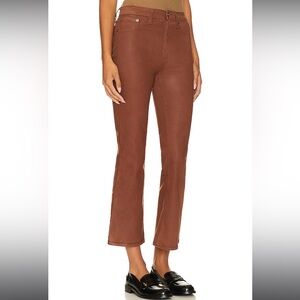 Pistola Lennon High Rise Crop Boot in Coated Saddle, SIZE 25